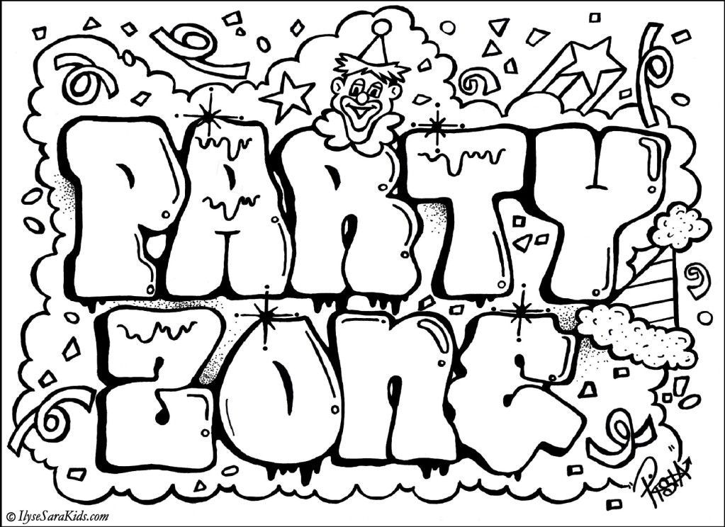Best Graffiti Coloring Pages For Kids Boys