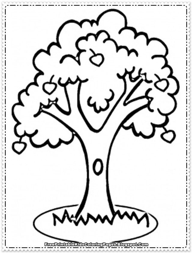 Sweet Apple Tree Coloring Pages | Laptopezine.