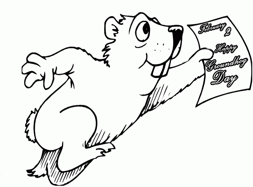 Groundhog Day Coloring Pages Kids - Free Coloring Pages For 
