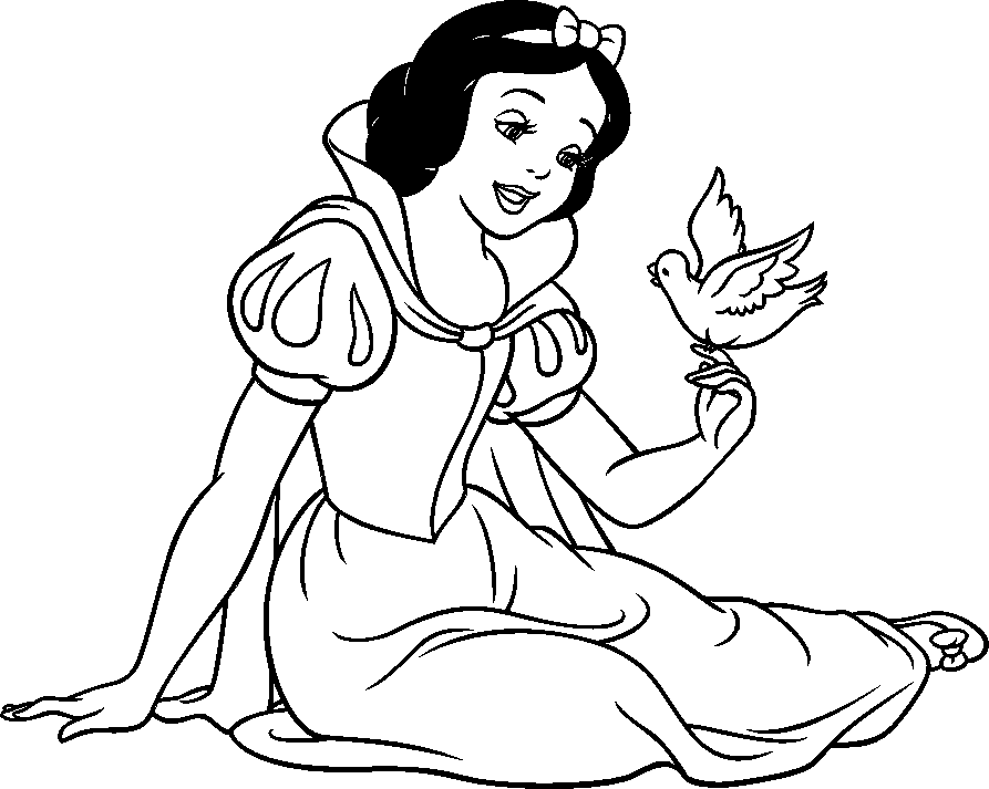 snow white coloring pages printable - Free Coloring Pages for Kids