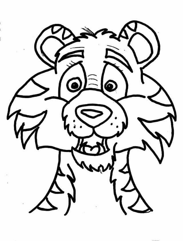 Download A Tiger Head Coloring Pages Or Print A Tiger Head 285275 