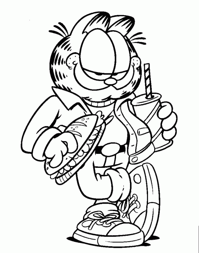 Garfield Coloring Pages Drawing And Coloring For Kids 250243 Color 