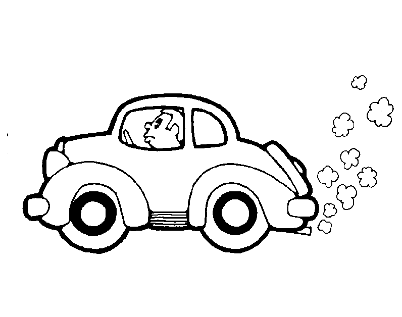 Driving a Car - Free Coloring Pages for Kids - Printable Colouring 