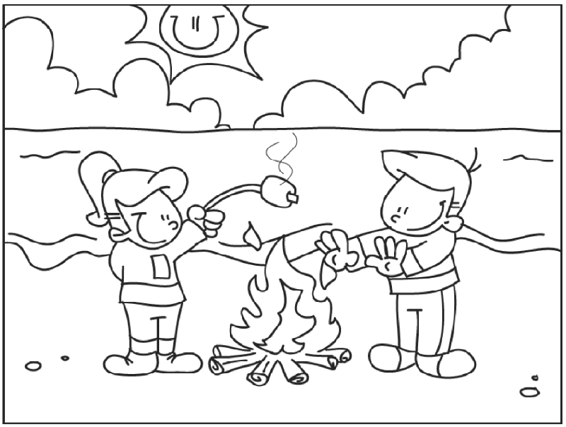 lego camping Colouring Pages