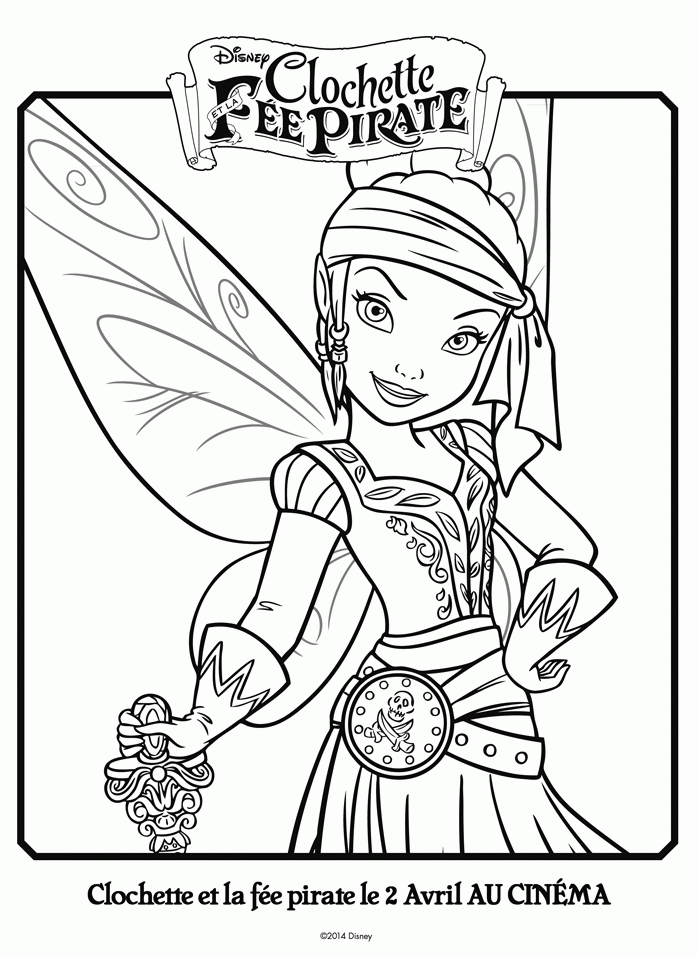 clochette pirate Coloriage