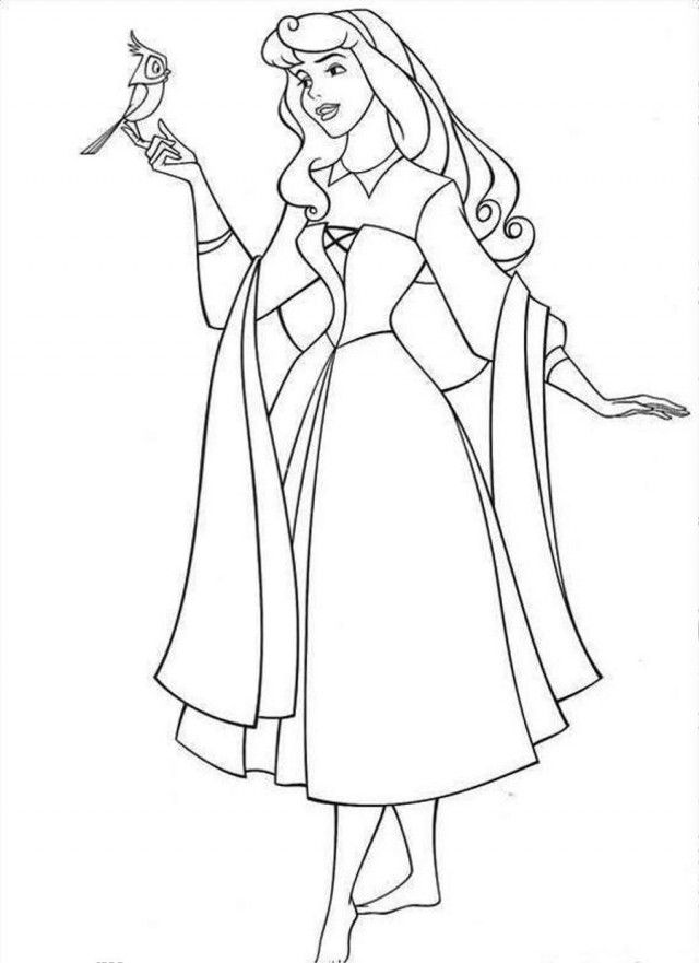 Aurel Sleeping Beauty Coloring Page Coloringplus 161150 Coloring 