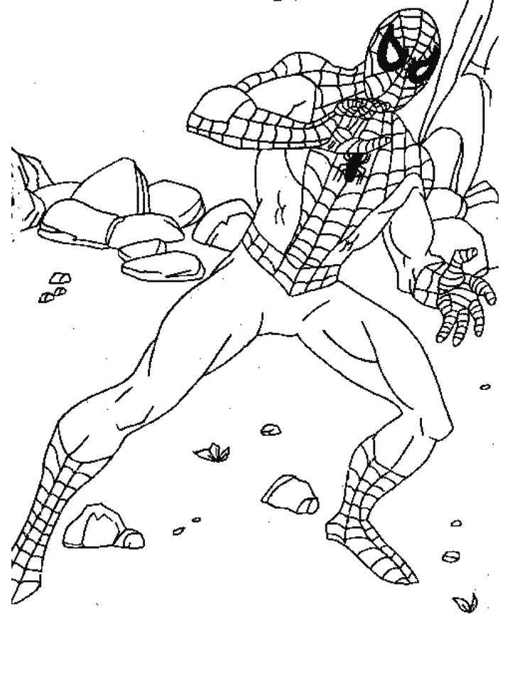 Cartoon Spiderman Coloring Pages For Kids