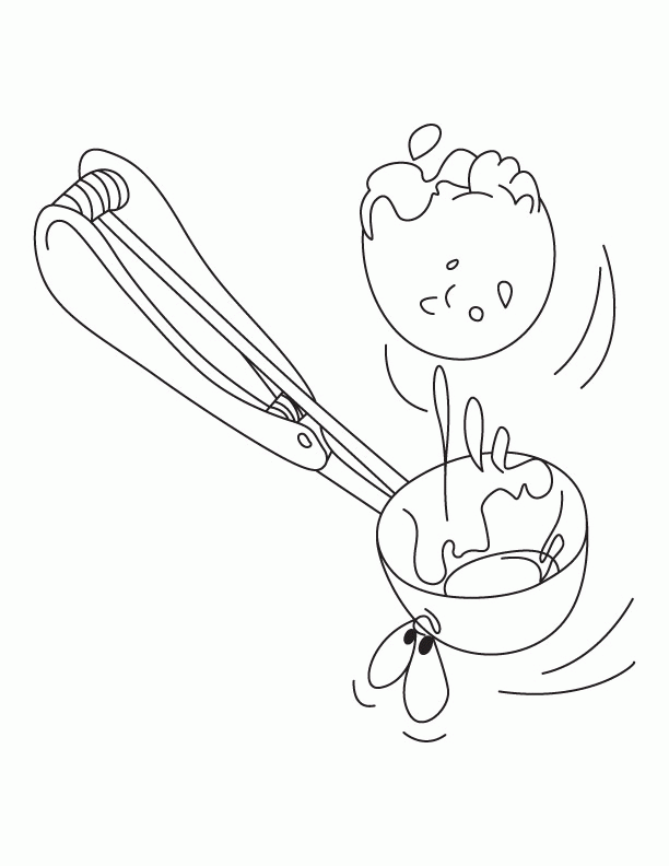 10 scoops of ice-cream Colouring Pages