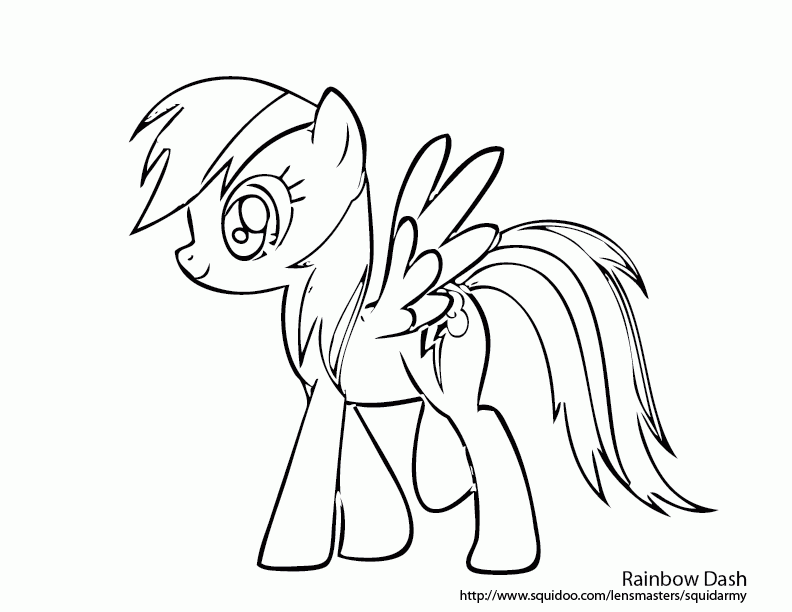 My Little Pony Rainbow Dash Coloring Pages Big | Printable 