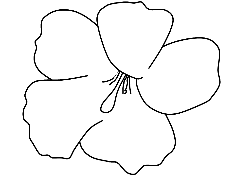 Simple Flower Coloring Pages - Coloring Nation