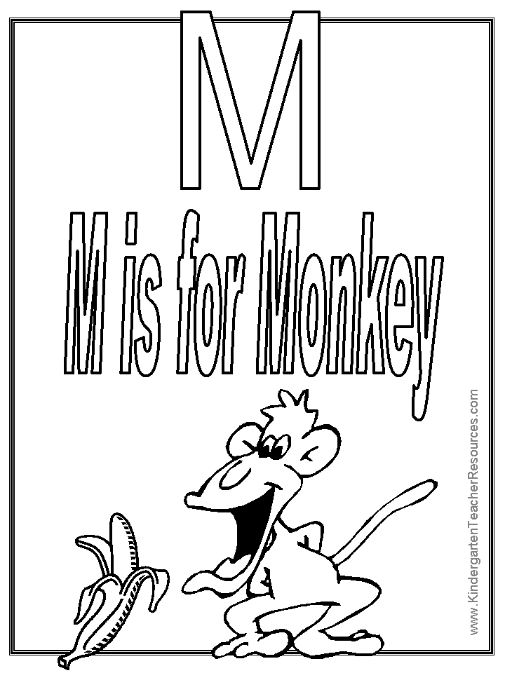 Monkey Worksheets and Coloring Pages