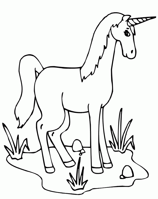 Unicorn Coloring Pages Print - Unicorn Coloring Pages : iKids 