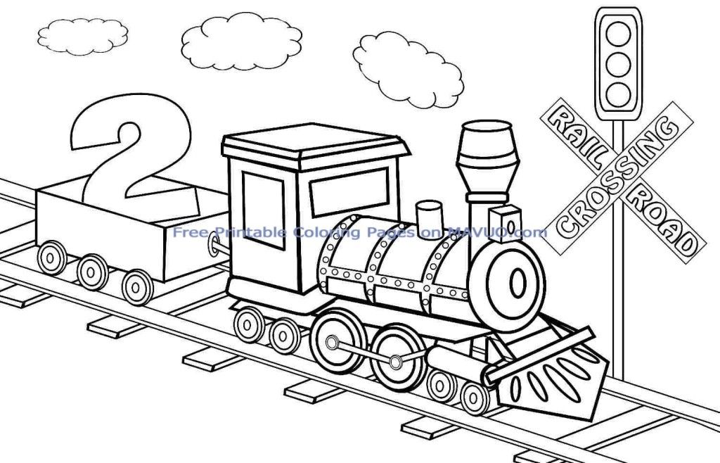 Printable Transportation Train Coloring Pages For Little Kids 