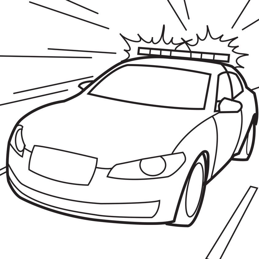 Faster Police cars printable coloring pages | Color Printing|Sonic 