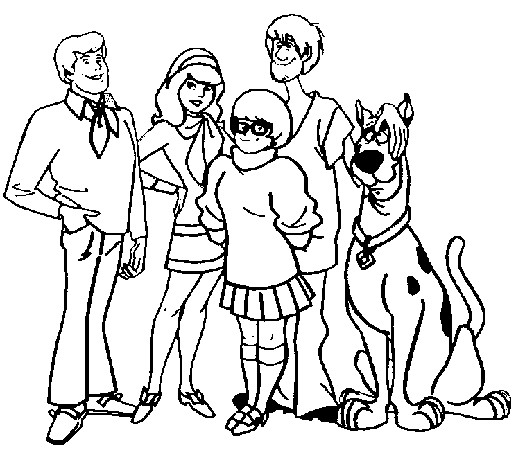 The Mystery Machine Free Scooby Doo Coloring Pages - Cartoon 