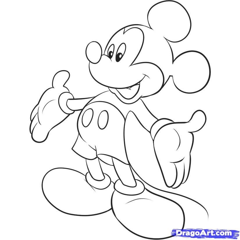 Pin How Draw Mickey Mouse Learn Back Cartoon Characters From 3 on 