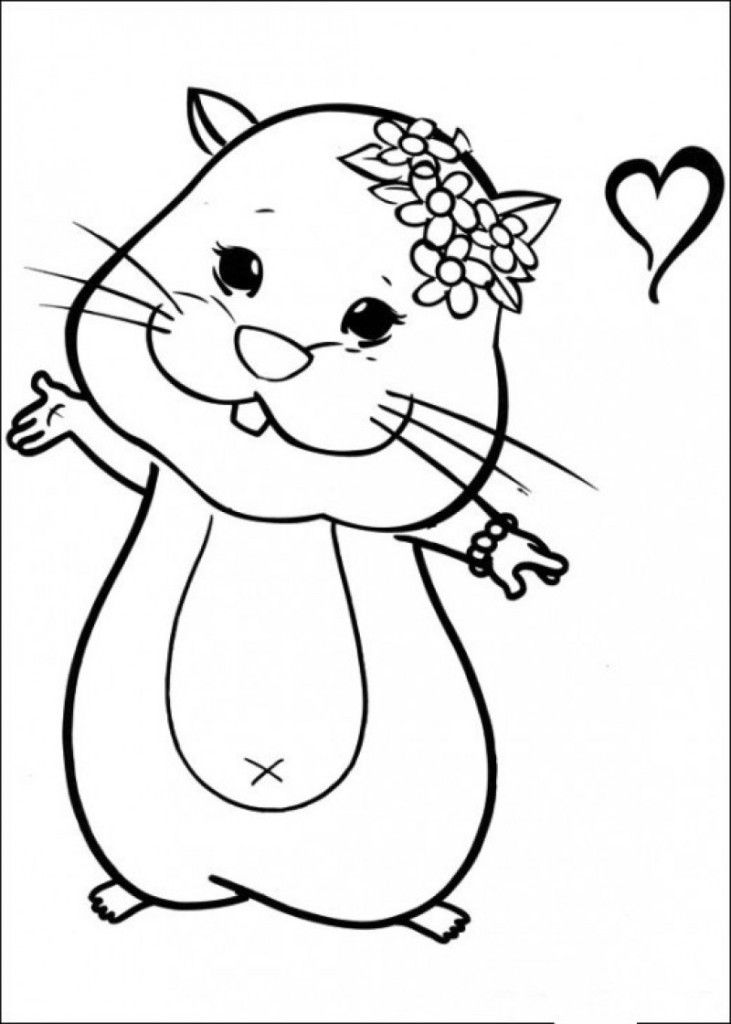 Hamster Coloring Pages - HD Printable Coloring Pages