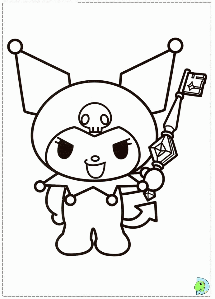 my melody and kuromi Colouring Pages (page 2)