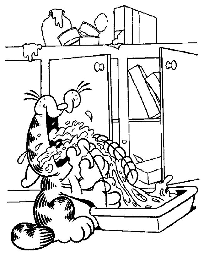 Kids Under 7: Garfield coloring pages