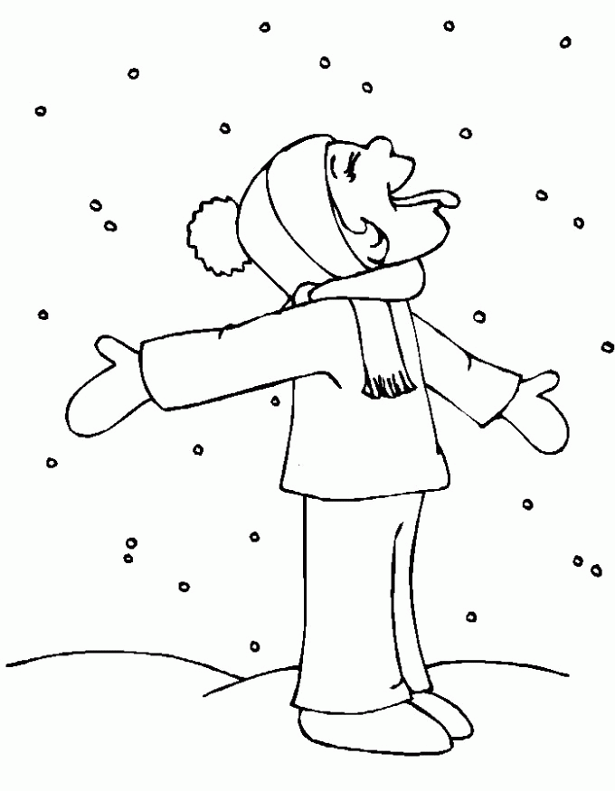 Snow Grains Showers In Winter Coloring Pages - Winter Coloring 