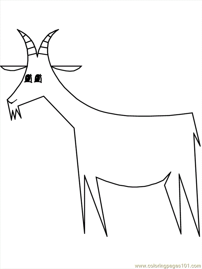 Coloring Pages Color Goat3 (Mammals > Goat) - free printable 
