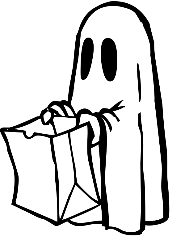 Costume Party for Halloween Coloring Pages