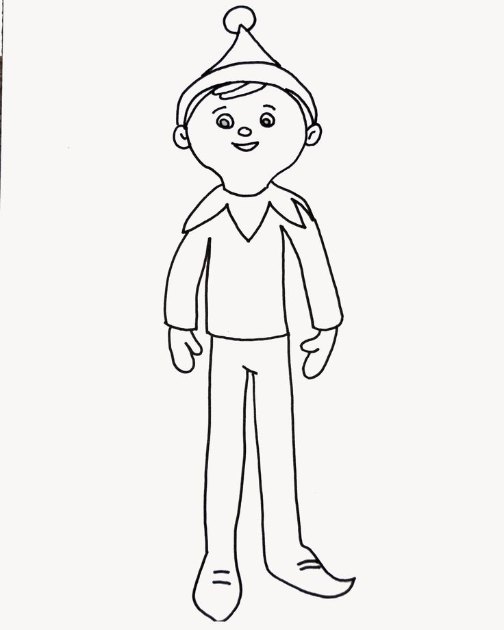 Elf On The Shelf Coloring Page | Coloring Pages