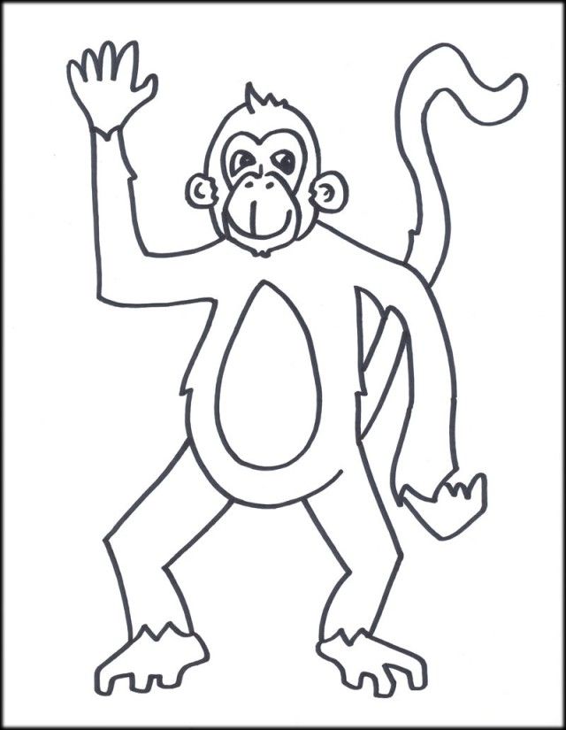 Monkey Coloring Pages Printable | Laptopezine.