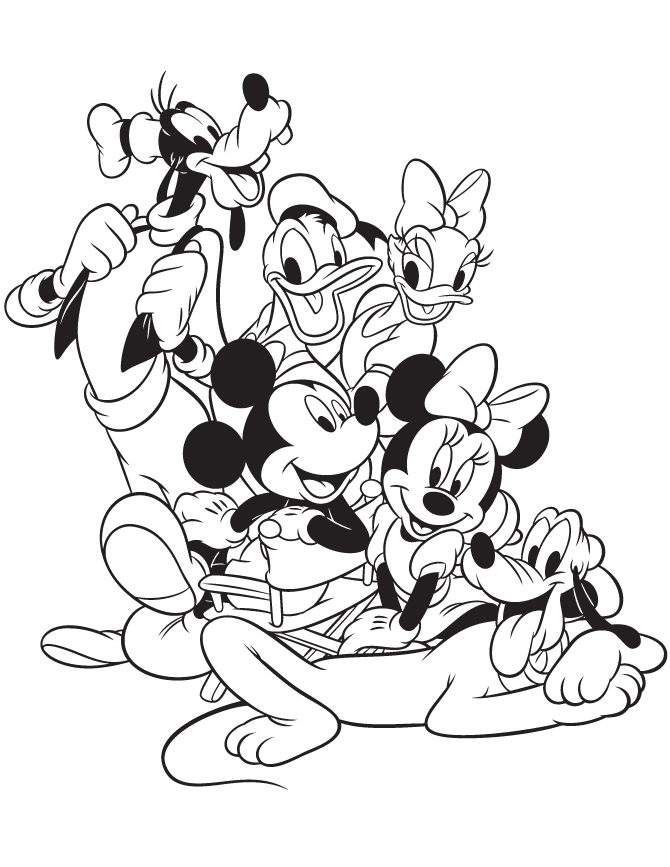 Baby mickey mouse and friends coloring pages ~ Coloring pages 