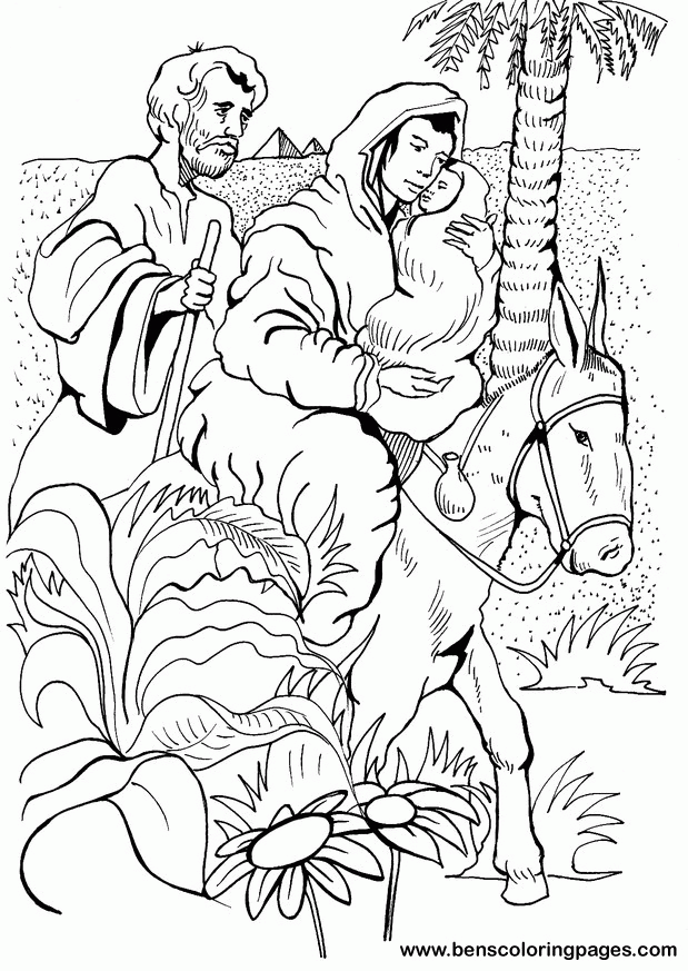 Holy family coloring page.