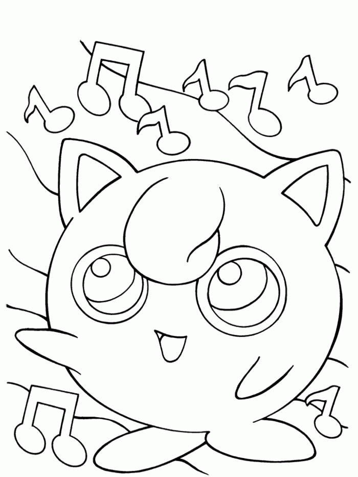 Jigglypuff Pokemon Coloring Page: Jigglypuff Pokemon Coloring Page