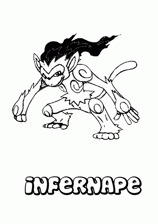Pokemon Coloring Pages Infernape
