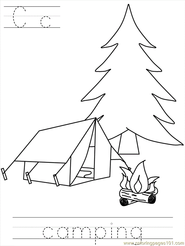 Coloring Pages Bposter Camping (Sports > Others) - free printable 