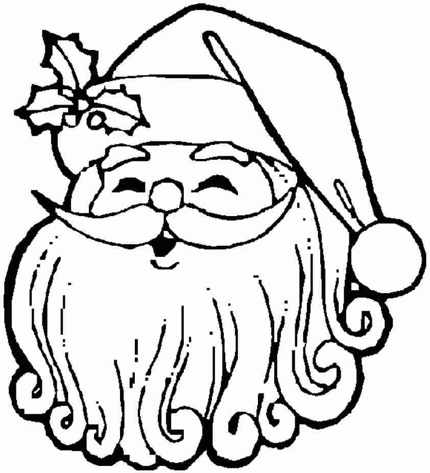 Printable Christmas Santa Claus Coloring Pages For Toddler #