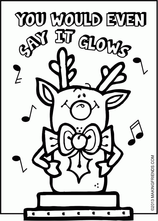 Rudolph Coloring Page