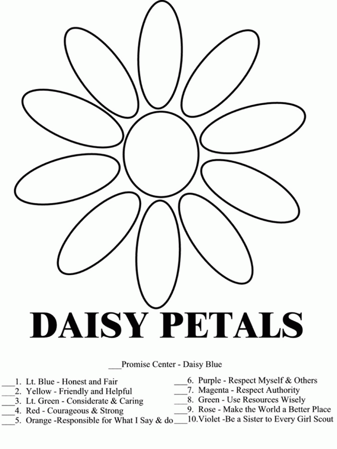 daisy petals Colouring Pages