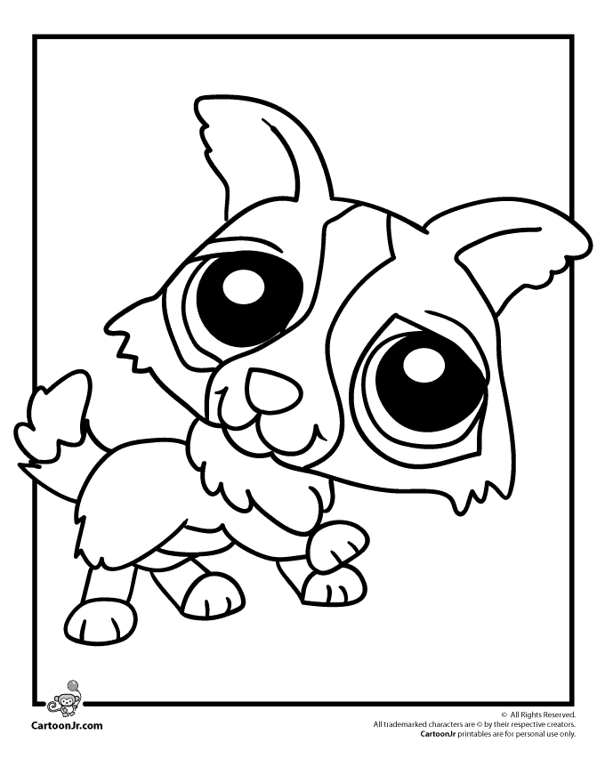 Littlest Pet Shop Coloring Page - Puppy | Cartoon Jr.