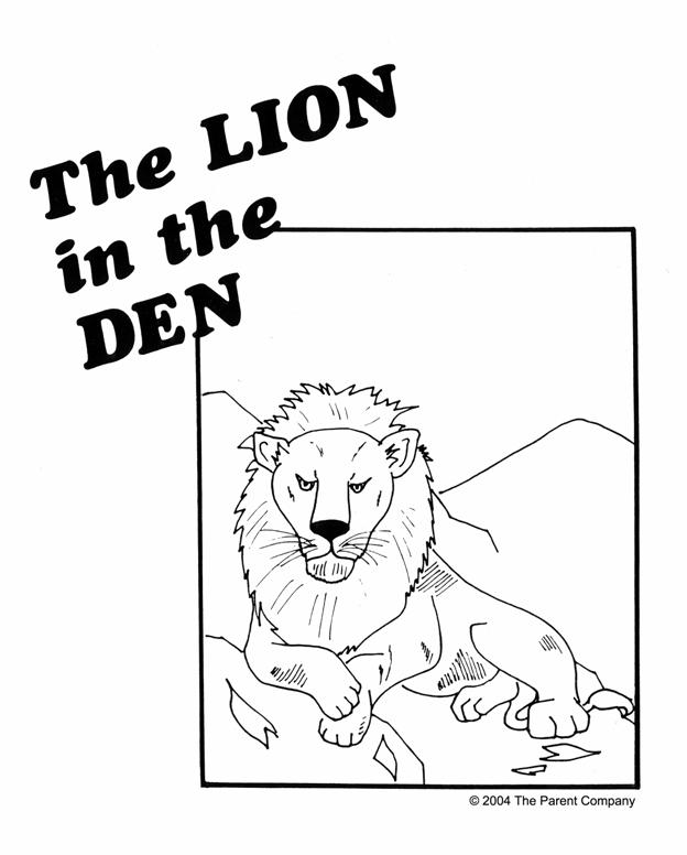 The Lion in the Den - Coloring Book