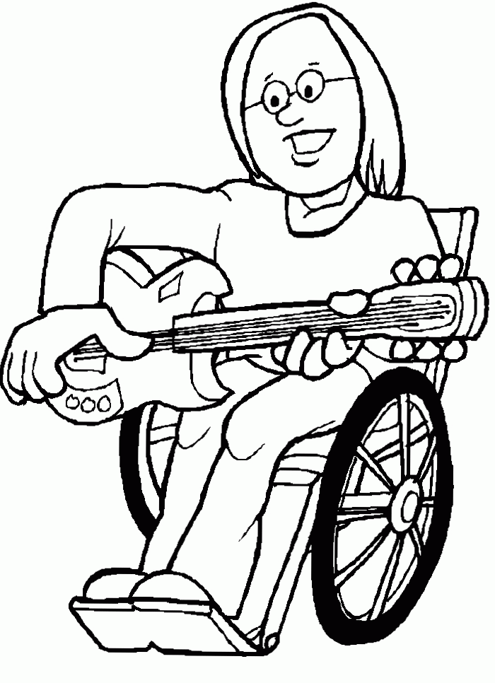 Printable Race Music Art In The Disabled Day Coloring Pages 