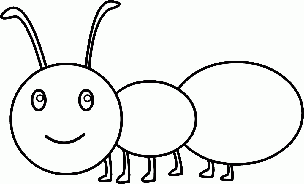 Kids Coloring Cute Ant Coloring Page Free Clip Art Cute Ant 