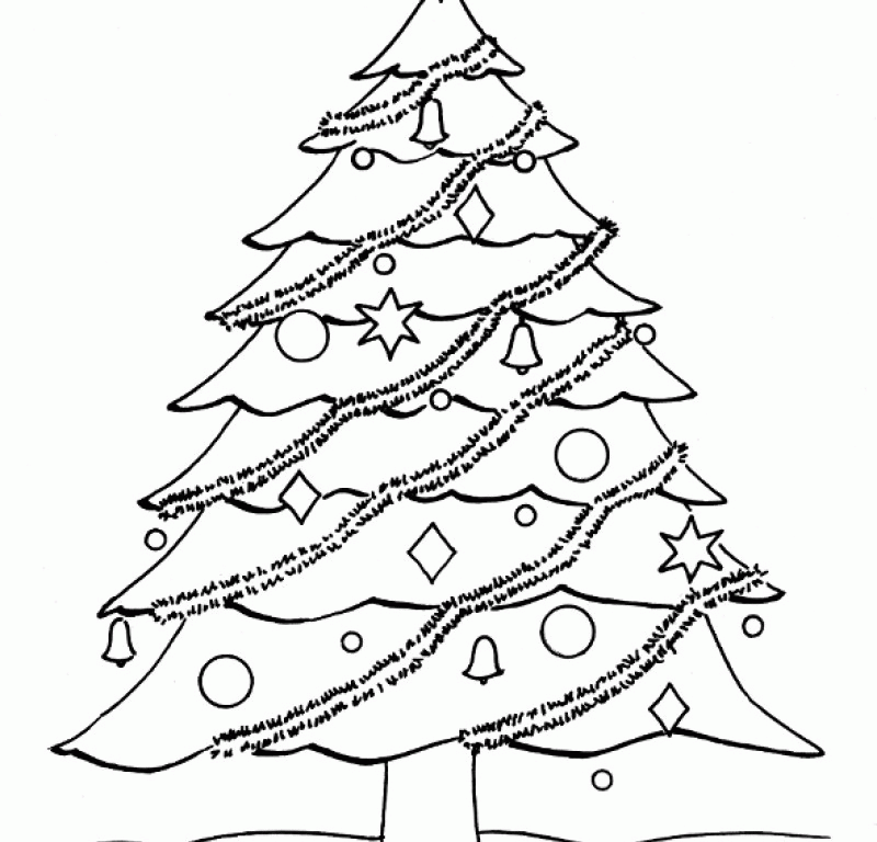 Blank Christmas Tree Coloring Pages - HD Printable Coloring Pages