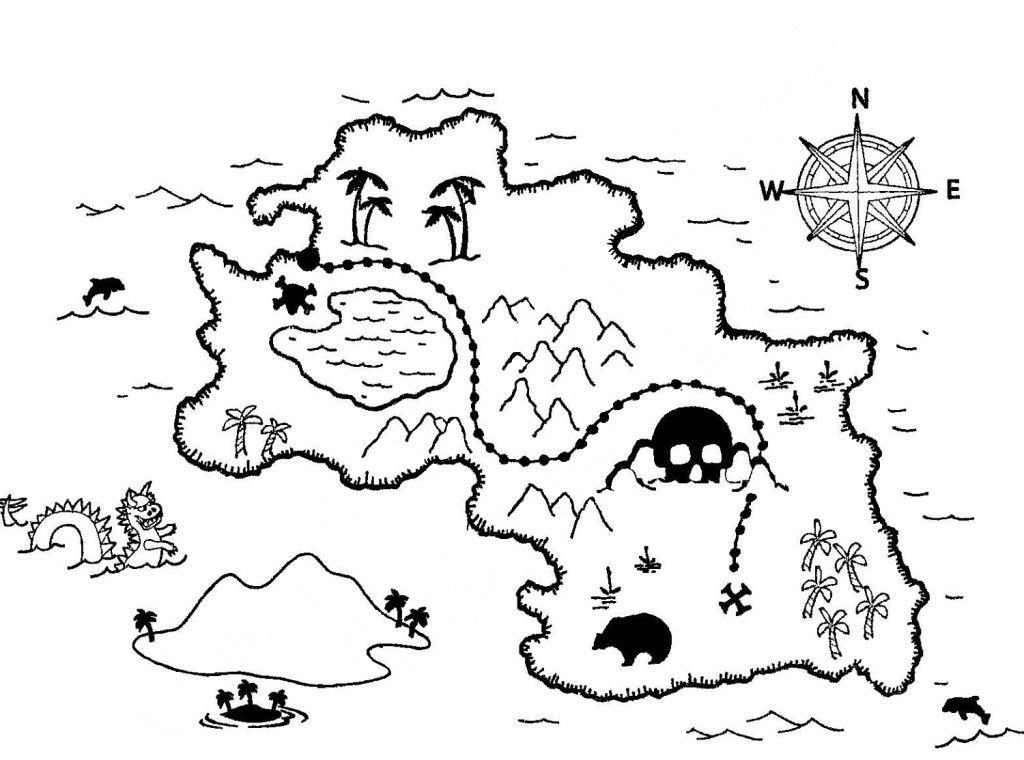 Treasure Map Coloring Pages - Free Coloring Pages For KidsFree 