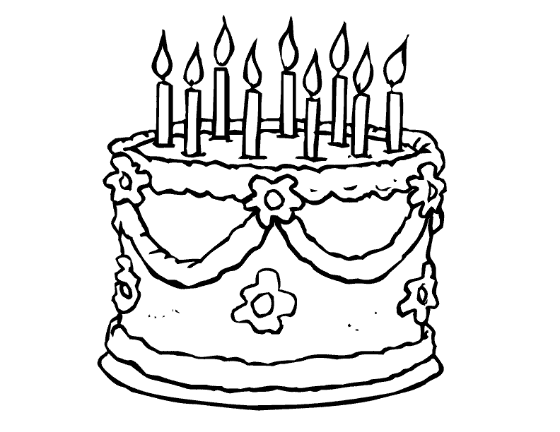 Coloring Pages: fancy birthday cake coloring page fancy birthday 