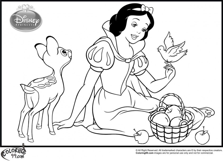 Snow White And The Prince Coloring Pages Team Colors 133993 