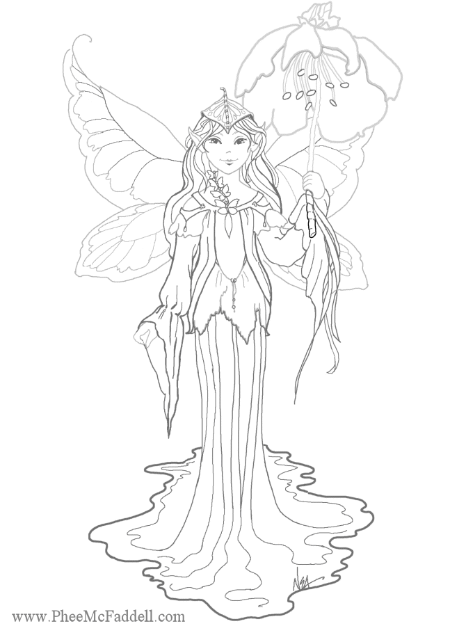 flower fairy Colouring Pages