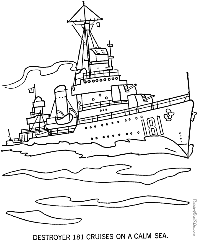 Free Coloring Pages For Kids Army