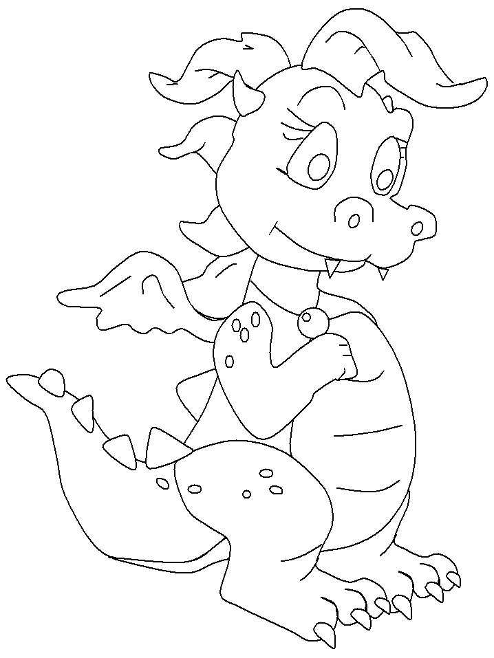 Fantasy Dragon Coloring Pages Online For Kids #