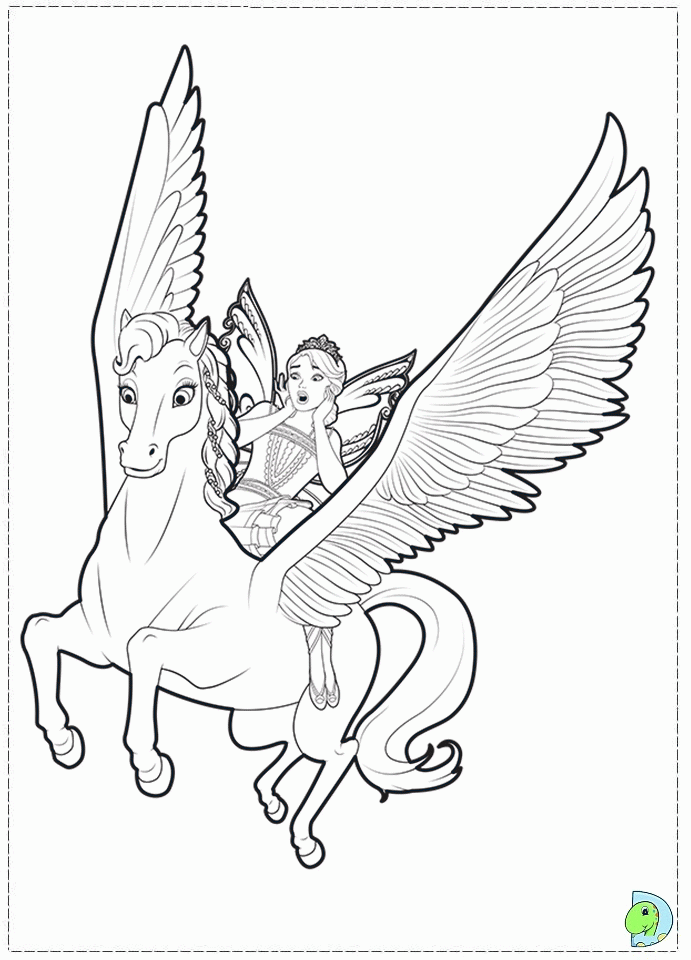 the fairy secret barbie Colouring Pages