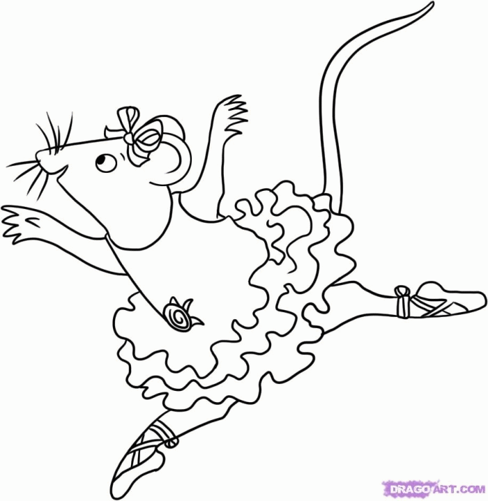 Angelina Ballerina Coloring Pages