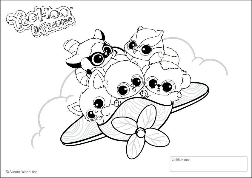 yoohoo 3 Colouring Pages (page 2)